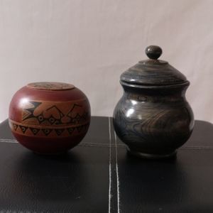 Beautiful handmade Wooden Decor Set of Two, Mexico
